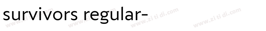 survivors regular字体转换